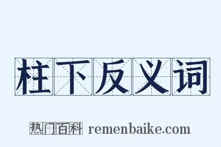 柱下反义词是什么意思的图片